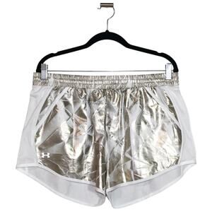 Under Armour Gold and White Athletic Shorts Size L